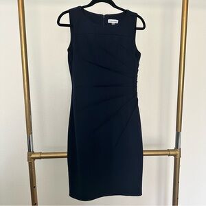 Calvin Klein Navy Blue Sleeveless Sheath Dress-Starburst Detail size 6